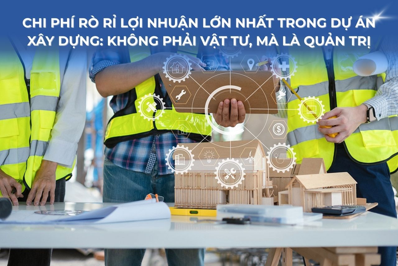 Chi phí rò rỉ lợi nhuận lớn nhất trong dự án xây dựng: Không phải vật tư, mà là quản trị