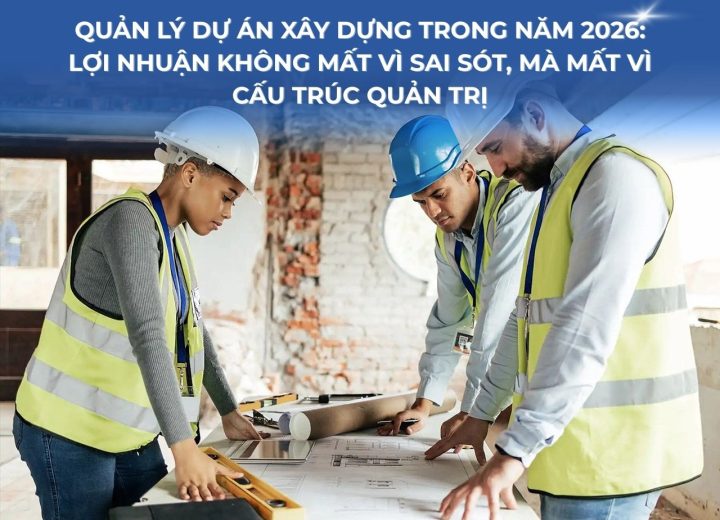 Quản lý dự án xây dựng trong năm 2026: Lợi nhuận không mất vì sai sót, mà mất vì cấu trúc quản trị